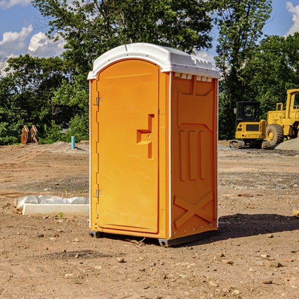 can i customize the exterior of the portable restrooms with my event logo or branding in New Pekin